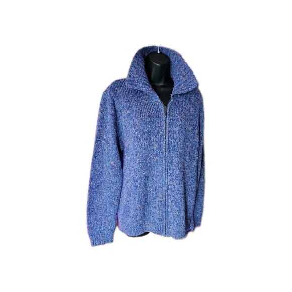 croft barrow Full Zip Up Sweater Blue Girls XLarge Juniors - Picture 1 of 15